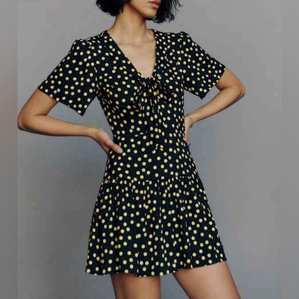 REFORMATION POLKA DOT MINI DRESS
